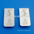 stock mold money clip with laser engraved logo, cash money clip